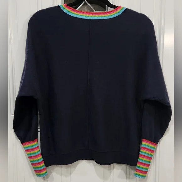 Boden Lytton rainbow sparkle sweater women's size 8 - Picture 5 of 7
